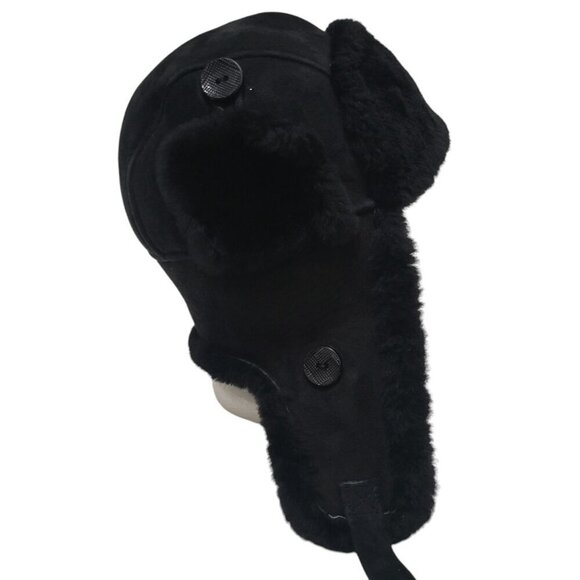 Zavelio Shearling Aviator Trapper Hat - Picture 3 of 11